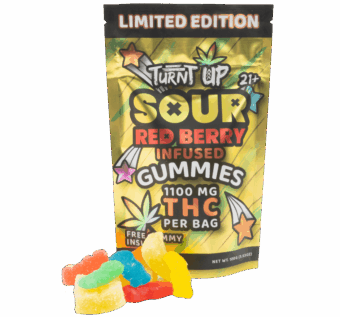 Shop By Effect 20 Turnt up Delta 9 Gummies Sour Red Berry min